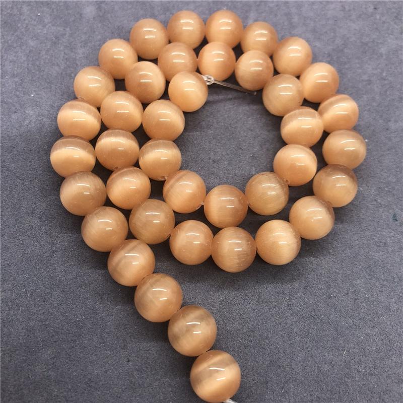 Orange Cat Eye Beads Loose Spacer Charm Beads Jewelry Accessories