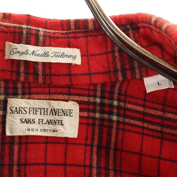 Vintage 60s Check Long Sleeve Shirt L Red Series Men's Used