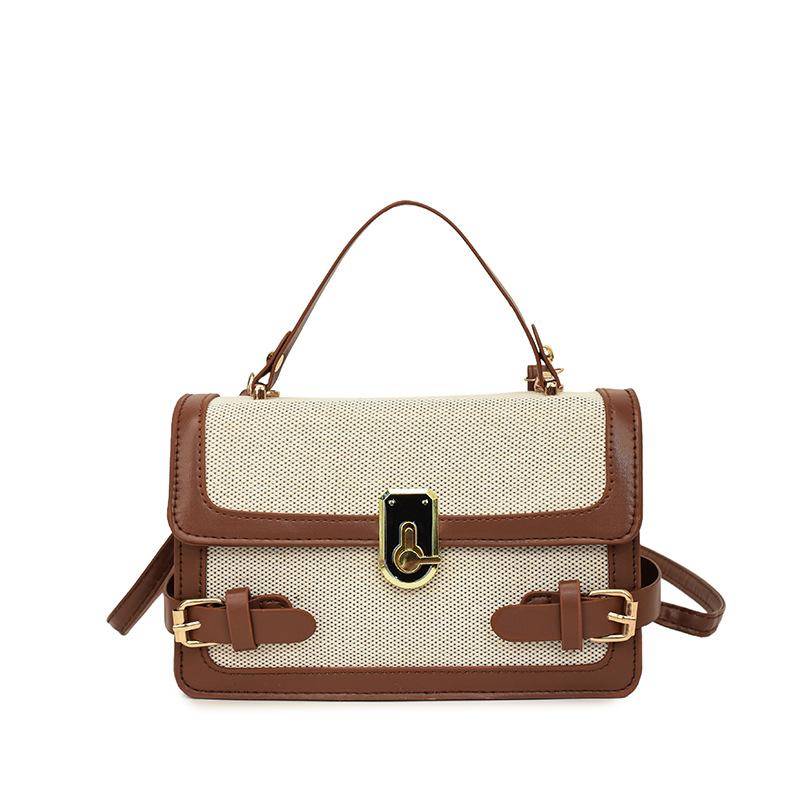 Today's popular bags, women's bags, fashion locks, shoulder handbags, foreign style color matching messenger small square bags
