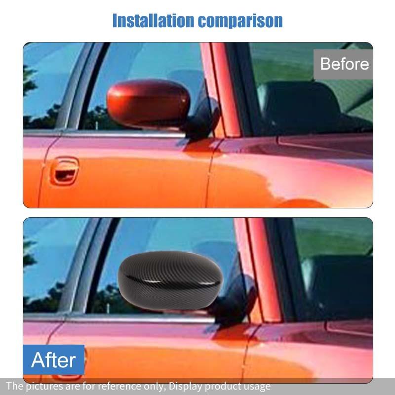 Car Rearview Mirror Decorative Frame Protective Cover For Dodge Charger For Chrysler 300C 2006-2010 Car Exterior Accessories , ABS Plastic