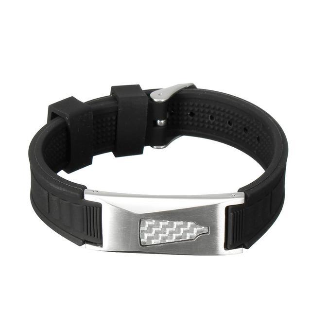 7 In 1 Titanium Silicone Magnetic Energy Armband Power Bio Bracelet Health Pain Relief Magnet Therapy Bracelet Bangle 3000 Gauss