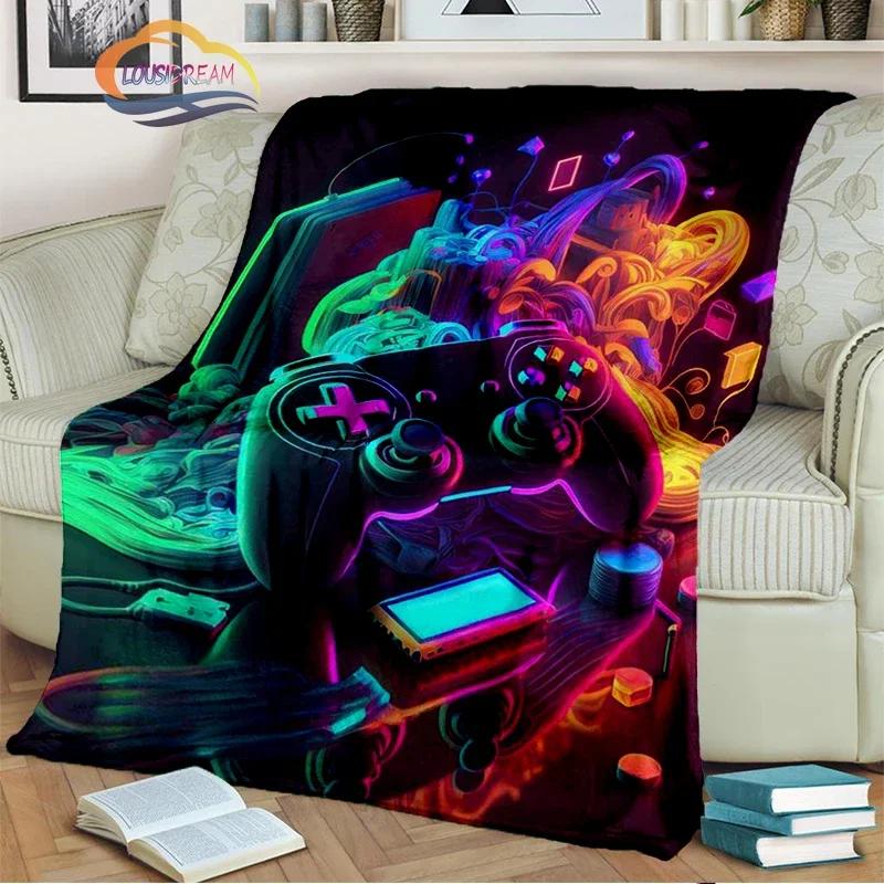 Game Blanket Pad S  Controller Soft and Comfortable  Sofa Bed Bedroom Decoration  Gamer Gift