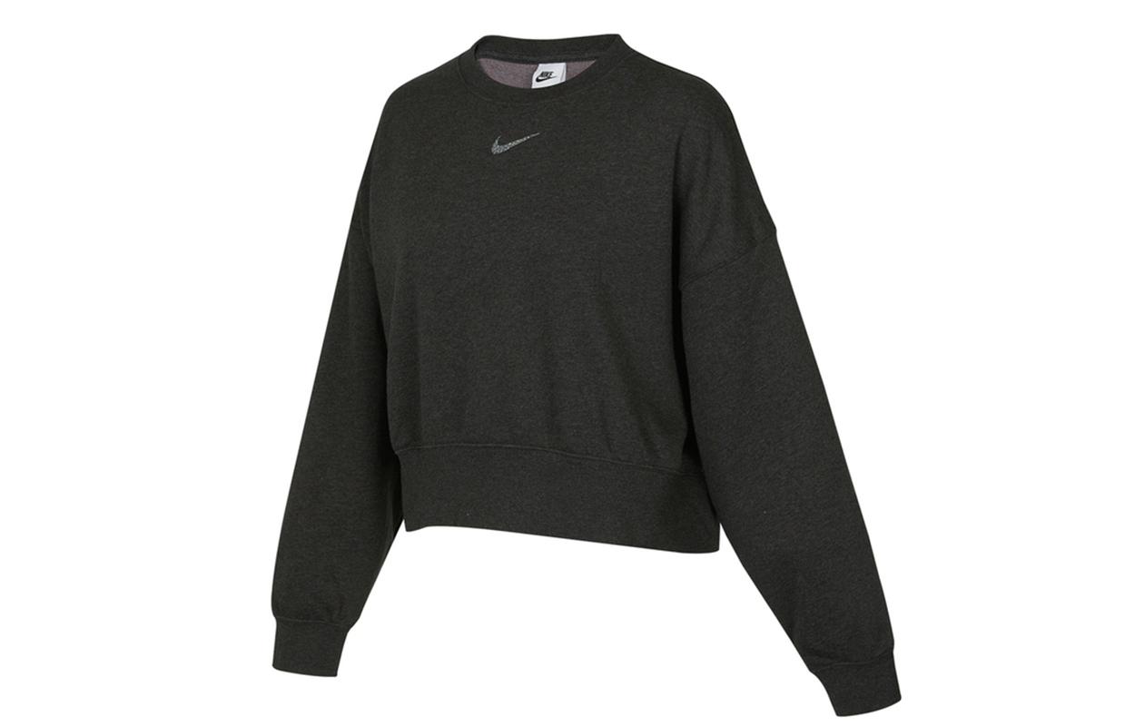 Nike Sportswear Women s Essential Fleece Crew Sweatshirt Dark Grey DJ6938-010 L