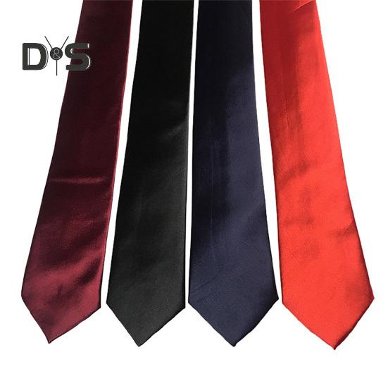 Solid Color Business Tie Formal Faux Silk Pointed Style Men Neckwear Business Trips Formal Event Necktie
