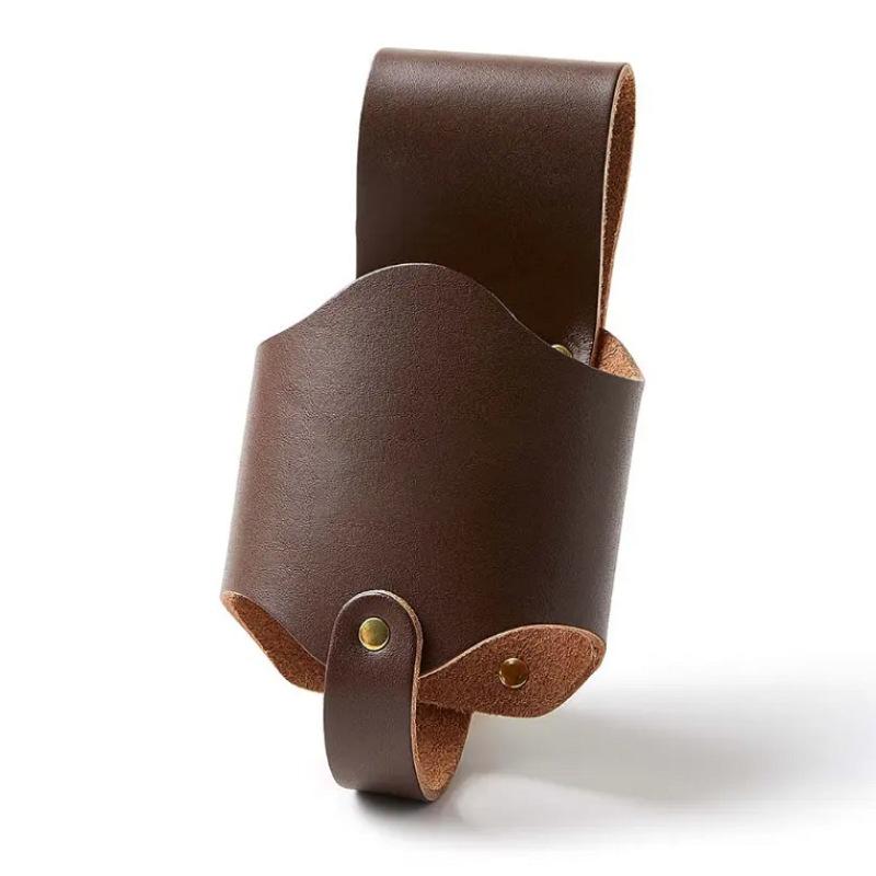 PU Leather Beer Bottle Holder Waist Clip for 330ml 500ml Cans Outdoor Fishing Hiking Camping, Beer Bottle Waist Holder