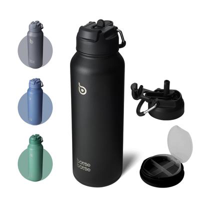 BOTTLE BOTTLE 1 Liter Water Large Stainless with Direct Bottom Perfect for Sports and Outdoors Bottle, Double-Walled, Insulated, Capacity, 1000ml,