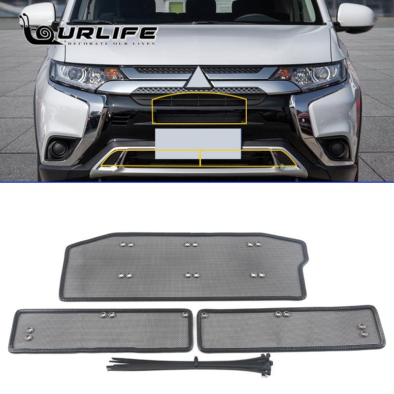 New 3PCS Grille Insect Screening Mesh Front Grille Net for Mitsubishi Outlander 2106 2017 2018