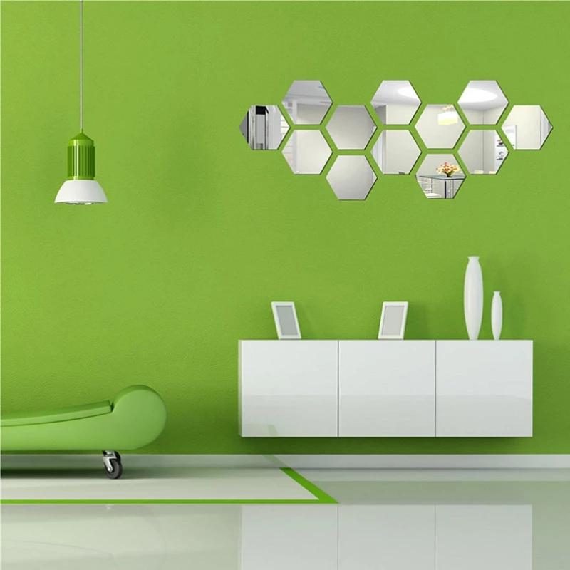 12pcs/set Acrylic DIY 3D Mirror Wall Sticker Mural Decal Removable Stickers 12pcs/set Acrylic DIY 3D Mirror Wall Sticker Mural Decal Removable Stickers