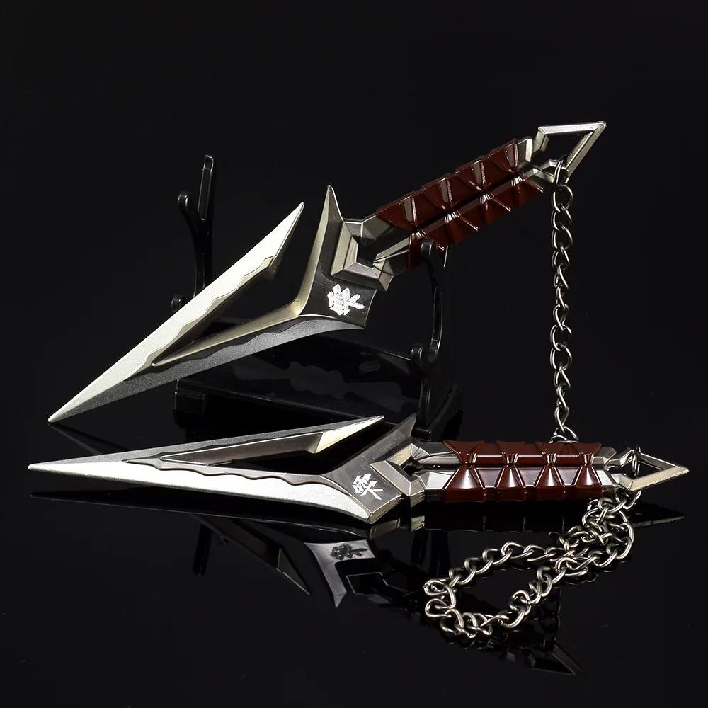 Valorant Kuronami No Yaiba Pairing Weapon Model Bali Song Karambit Toy Sword Cosplay All Metal Ornaments Send Display Stand Gift
