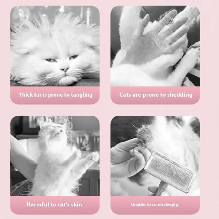 Cats Dog Comb Lice Cats Brush with Release Button Fleas Comb for Dogs Cats Pet Hair Removal Comb for Grooming Shedding