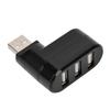 USB Hubs Ports USB 2.0 Mini Rotate Splitter Adapter Hub for PC Notebook Laptop Black