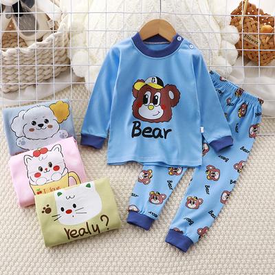 Set Intimo Bambino 100% Cotone Indumento Termico Set Pantaloni a Maniche Lunghe Morbido Confortevole Pigiama Abbigliamento da Casa Sicurezza Classe A