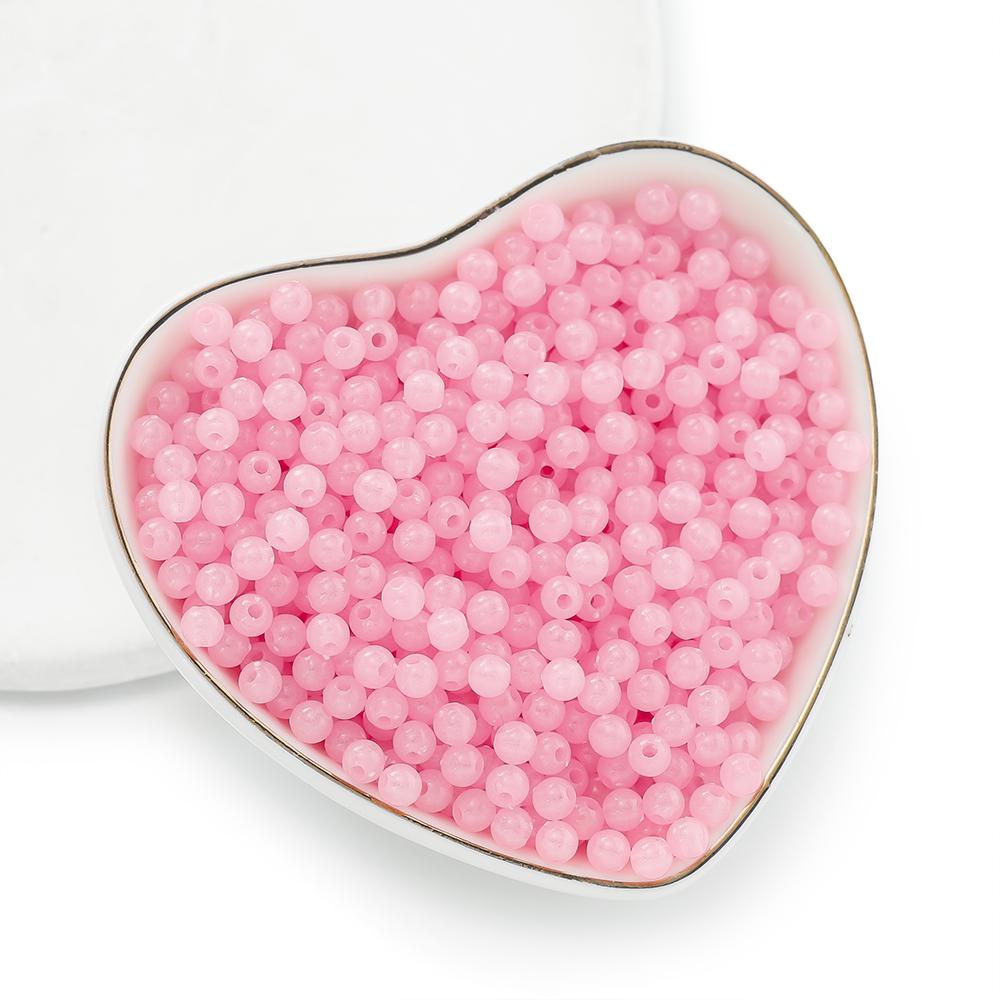 4mm 20g Luminous Acrylic Round Beads Glow In The Dark Loose Spacer Bead for Jewellery Marking DIY Necklace Bracelet