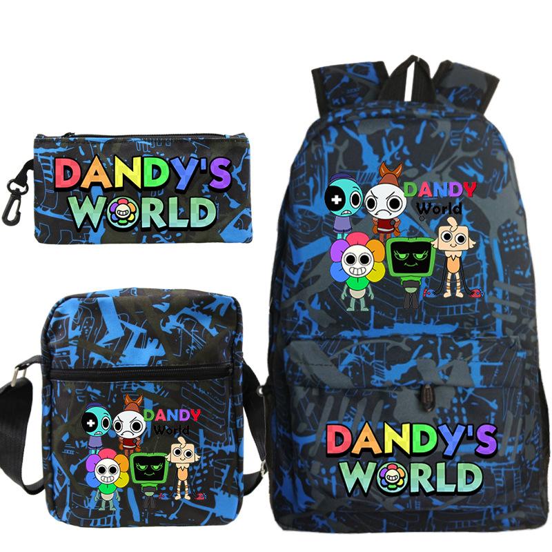 Dandy's world hot-selling children's backpack set, primary and secondary school bag, shoulder bag, casual pencil bag.