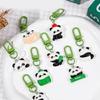Fashionable 8 Pieces Lovely Panda Keychains Portable for Keys and Personalizing Bags Craft with Acrylic Materials