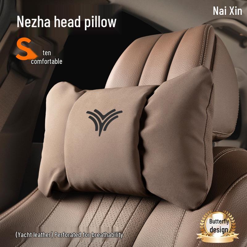 Fits Nezha Headrest & Lumbar Support: Car Neck Pillow & Backrest for Interior Upgrades.