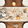Artoid Mode Wildflowers Bloom Floral Pumpkin Leaves 210 GSM Fall Table Runner, Seasonal Autumn Kitchen Dining Table Decoration for Home Party Decor