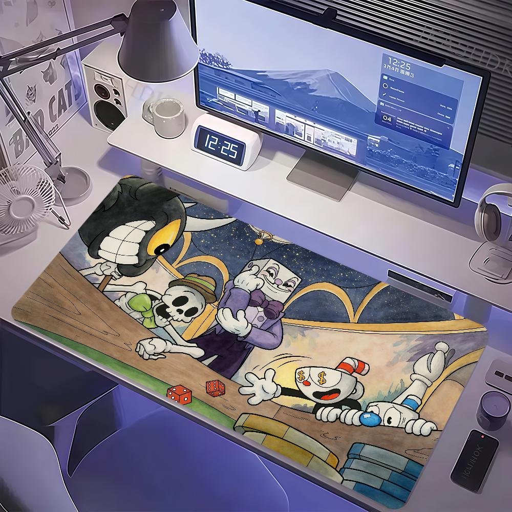 C-Cuphead Süßes Kawaii Mauspads Rutschfest Verdickt Mauspads Groß Schreibsperrkante Gaming Kissen Büro Student