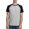 T-Shirt Raglan - Urban Classics - Grau/Marineblau - Kurze Ärmel - 90% Baumwolle - Normale Passform