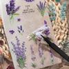 1 Set Flower Plants Scrapbook Sticker with 10 Paper Sheet Waterproof PET DIY Notebook