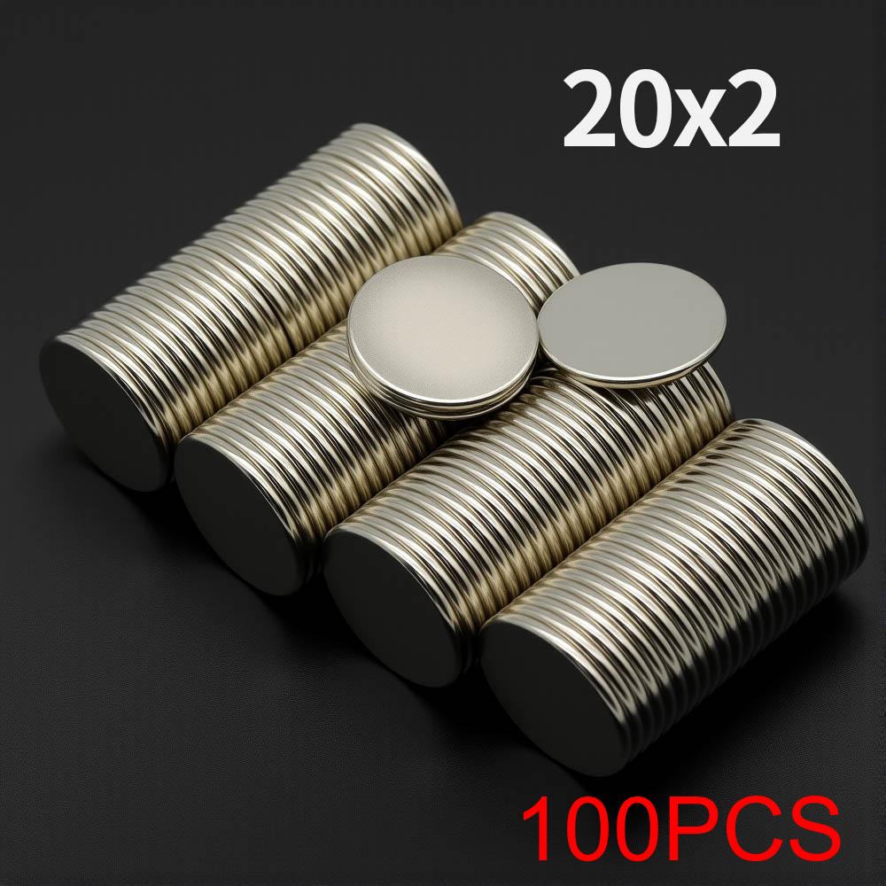 20x2mm Powerful Neodymium Magnet N35 NdfeB Permanent Magnetic imanes Round Super Strong Fridge Magnets DIY