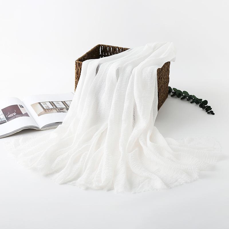 Women Cotton Linen Scarf Autumn Lady Solid Color Long Scarves Soft Thin Plain Shawl Foulard Viscose Wrap Shawls New Summer