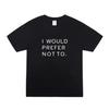 Filozof Zizek To Samo Wolałbym Nie Drukować Graficzny T-shirt Męski i Damski T-shirt z Krótkim Rękawem Odzież Męska Ulica