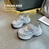 Boys Sports Sandals Summer Hollow Breathable Chunky Dad Shoes Korean Style Beach Sandals for Big Kids