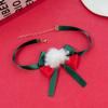 Velvet Bowknot Christmas Choker Plush Xmas Clavicle Chain  Jewelry Accessories