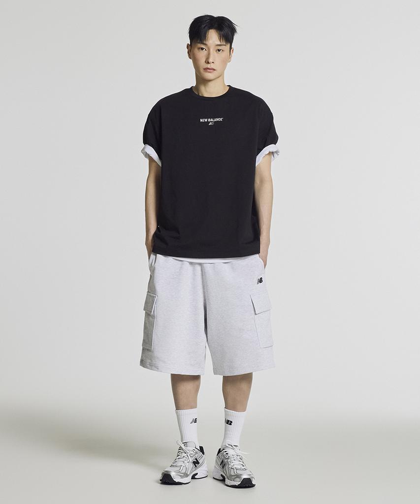 Nyuballanseu Nbneg21403 / Uni Essential Center Logo Short Sleeve T-Shirt (Black)