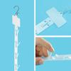 10 Pièces Bandes Suspendues Transparentes en Plastique pour Snacks Universelles Étagère de Supérette Présentoir Alimentaire Cintre Pliable Clip de Magasin Bandes