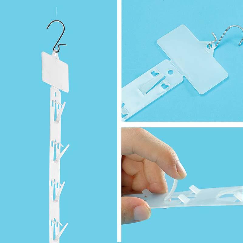 10 Pièces Bandes Suspendues Transparentes en Plastique pour Snacks Universelles Étagère de Supérette Présentoir Alimentaire Cintre Pliable Clip de Magasin Bandes