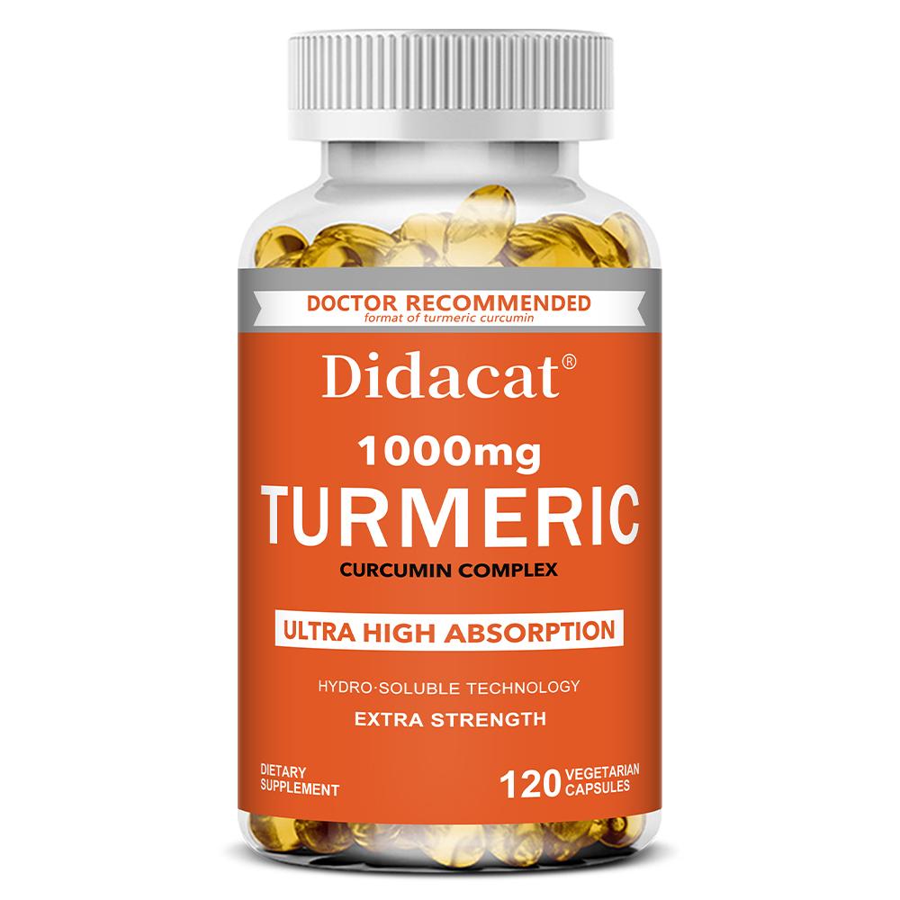 

Turmeric Curcumin Complex 1000 Mg Dietary Supplement, Ultra High Absorption 120 Capsules