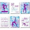 Mirabuy Set of 6 Unframed Gymnastics Wall Art, Gymnastics Wall Decor, Gymnast Wall Art (8" X 10")