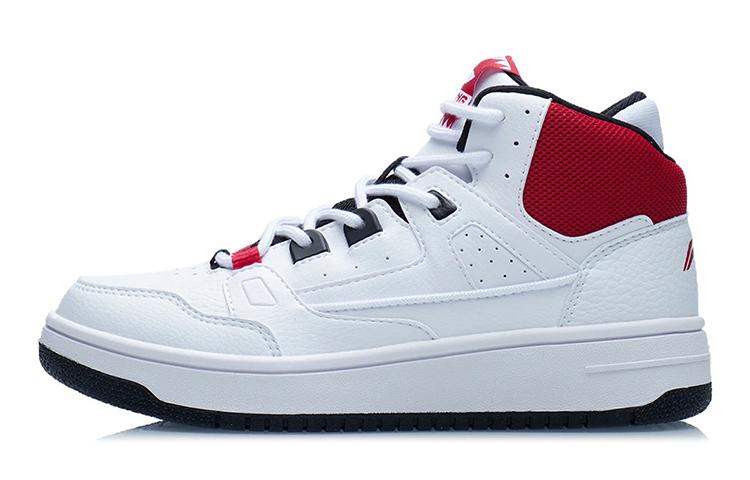 Li Ning YOUNG High top Sports Casual Shoes White Red Unisex YKCR228-3 31