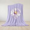 Lavender Daisy Glow Flannel Blanket Warm Soft Halloween Christmas Couch Warm Cozy Decorative Decor Gift for All Season