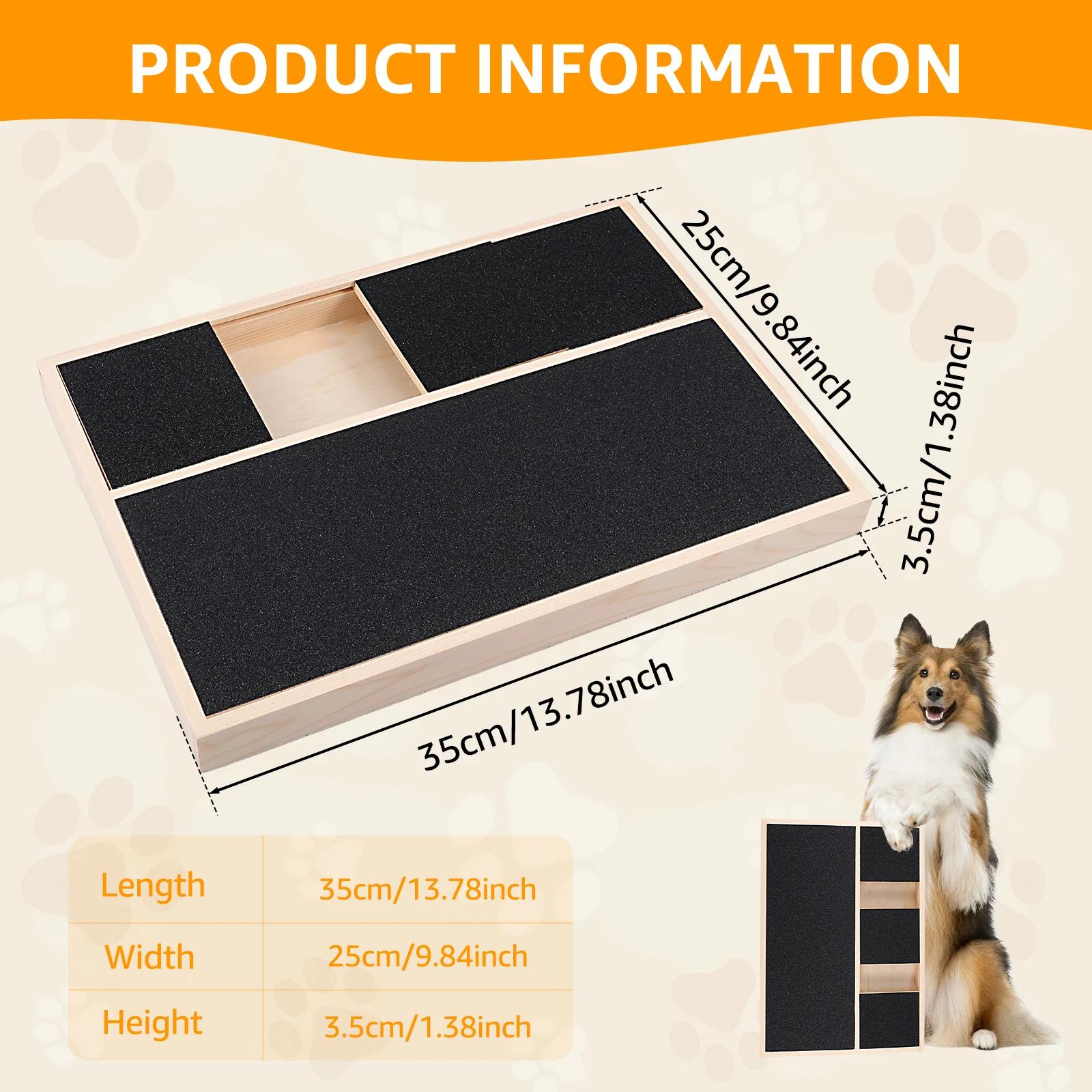 

Dog Nail Scratching Board 3/6 Grids Wood Dog Nail File Toy with Snack Box Multipurpose Puppy Claw Grooming Tool Dog Scratch Pad 1Pc