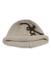 Literary bow decorative sleeve knitted hat thick needle crimped women's cold hat autumn and winter thickened wool hat