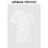 UR2026 Women's Retro Print Off-Shoulder T-Shirt