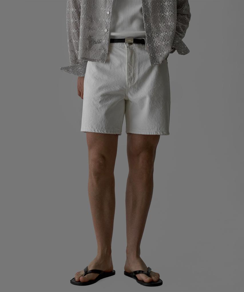 Baulopeulodeogteu White Denim Half Pants