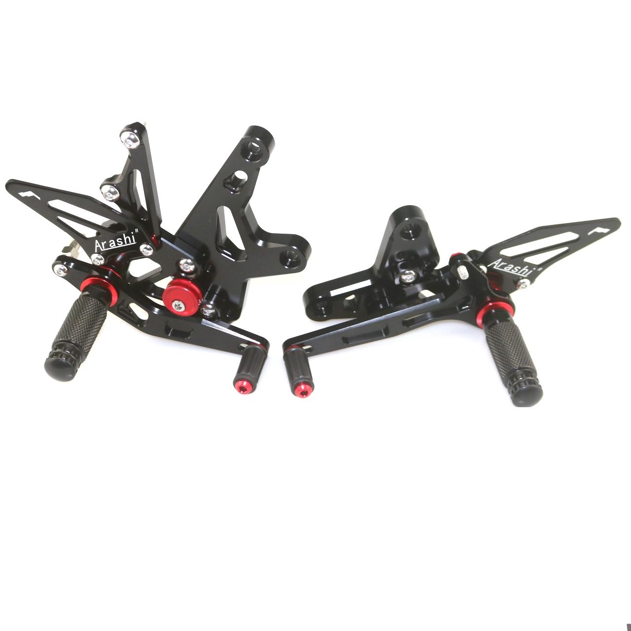 

ARASHI Motorcycle Front Foot Pedal Foot Rset Foot Pegs Rear Set Rearset For KAWASAKI NINJA400 Z400 EX400 2018-2023 чёрный