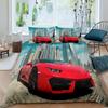 Sports Car Duvet Cover Set Luxury High Quality 3D Printed Bedding 23pcs Double Queen King Bedclothes Adults Boys Home Textile