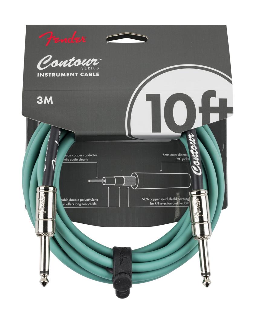 Fender Contour 10ft Cable Sherwood Green Guitar Cable (approx. 3m)