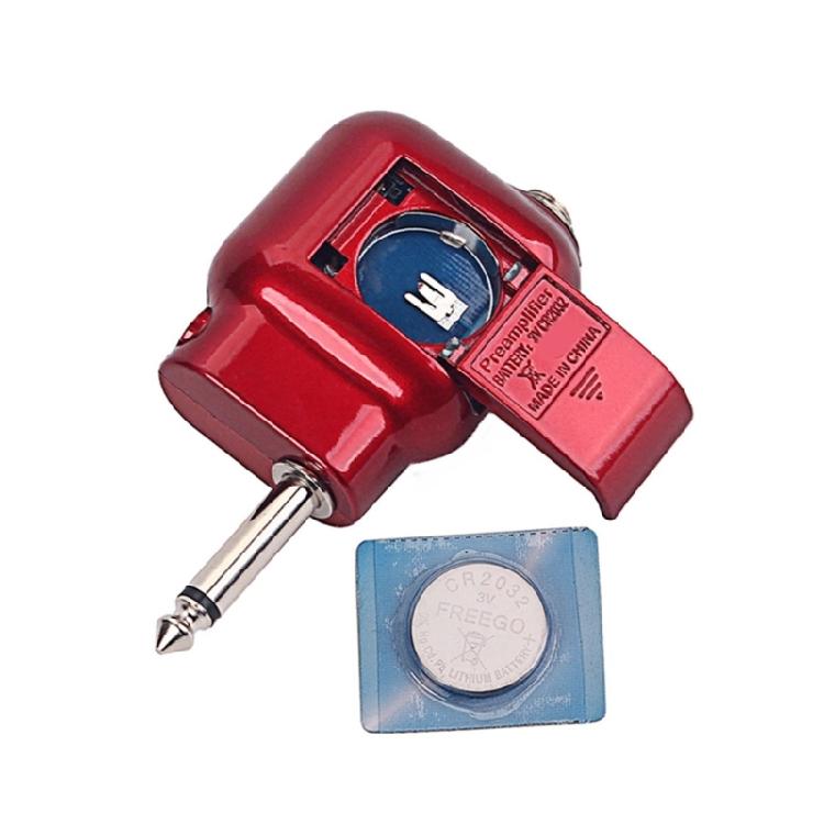 Small Preamplifier Preamp 6.35mm Plug with Bass Treble EQ Volumes Control Guitar Preamplifier Musical Instrument Part