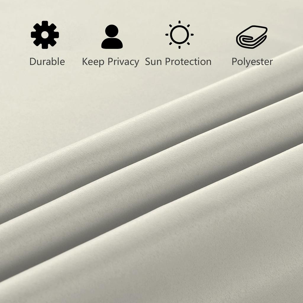 2 Panel French Door Curtains With Rod Pocket Tieback Indoor Sun Blocking Privacy Grommet Curtains Thermal Blackout