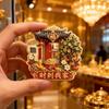 House Home Decoration Shop Shape Magnetic Sticker Chinese Style Refrigerator Magnet  Gift