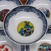 Waza no Kura Stylish Tableware, Kutani Ware Small Bowls, Set of 5, with Historical Paintings, High-Quality Ceramic Design, Japanese Tableware, Traditi