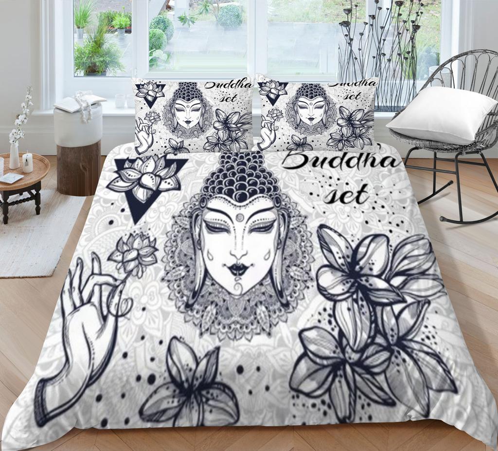 Bohemian Style Duvet Cover Set Boho Bedding Cover Pillowcase Boho Home Bed Clothes Man Quilt Cover King Size Bed Clothes
