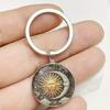 Celestials Key Accessory with Sun God Art and Gemstones That Changes in Light for Personalize Use Craft of Alloy