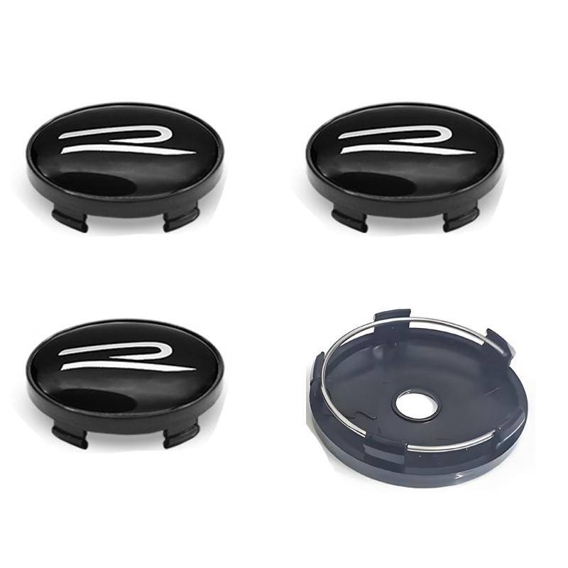 For VW VOLKSWAGEN New 4Pcs VW Hub Caps 56mm 60mm Car Wheel Center Wheel Caps Stickers For Volkswagen R Golf 4 Motion GTI Polo To